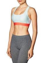 Load image into Gallery viewer, Under Armour womens HeatGear Armour Mid Impact Crossback Sports Bra , Seaglass Blue (403)/Beta , X-Small

