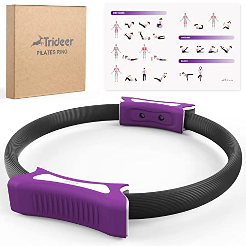 Pilates Ring Circle Yoga Ring, 12 Inch Magic Circle Pilates Ring, Pilates Equipment for Toning Thighs Abs and Legs, Inner Thigh Exercise Equipment for Women, Exercise Rings Workout Rings Fitness Ring