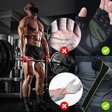 Load image into Gallery viewer, Trideer Padded Workout Gloves for Men - Gym Weight Lifting Gloves with Wrist Wrap Support, Full Palm Protection &amp; Extra Grips for Weightlifting, Exercise, Cross Training, Fitness, Pull-up
