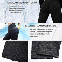 Load image into Gallery viewer, FSIGOM Women&#39;s High WAIS Yoga Pants Workout Soft Tights Fitness Printed Tummy Control Leggings (Black, S)
