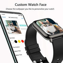 Load image into Gallery viewer, Smart Watch, KALINCO Fitness Tracker with Heart Rate Monitor, Blood Pressure, Blood Oxygen Tracking, 1.4 Inch Touch Screen Smartwatch Fitness Watch for Women Men Compatible with Android iPhone iOS
