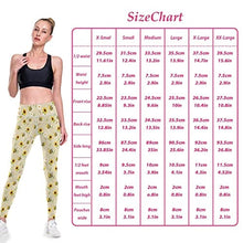 Load image into Gallery viewer, visesunny High Waist Yoga Pants with Pockets Bee Sunflower White Flower Leaf Tummy Control Workout Running Yoga Leggings for Women
