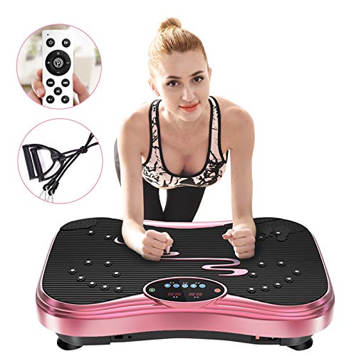 NIMTO Vibration Plate Exercise Machine Whole Body Workout Vibration Fitness  Platform for Home Fitness & Weight Loss + BT + Remote, 99 Levels