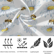 Load image into Gallery viewer, visesunny High Waist Yoga Pants with Pockets Flower Chamomile and Bee Buttery Soft Tummy Control Running Workout Pants 4 Way Stretch Pocket Leggings
