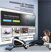Load image into Gallery viewer, Fitness Reality Magnetic Rowing Machine with Bluetooth Workout Tracking Built-In, Additional Full Body Extended Exercises, App Compatible, Tablet Holder, Rowing Machines for Home Use
