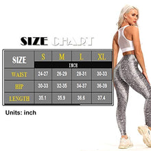 Load image into Gallery viewer, FITTOO Women&#39;s High Waist Textured Yoga Pants Tummy Control Scrunched Booty Leggings Workout Running Butt Lift Bubble Textured Tights Snake Printed
