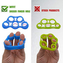 Load image into Gallery viewer, WFFIT Finger Exercise Finger Grip Finger Stretcher， Resistance Bands Hand Extensor Exerciser Elastic，Finger Grip Trainer for Relieve Joint Pain, Rehabilitation,Relaxation Grips Workout
