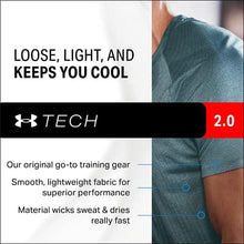 Load image into Gallery viewer, Under Armour Men’s Tech 2.0 ½ Zip Long Sleeve, Deceit (439)/Techno Teal Small
