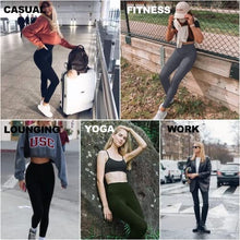 Load image into Gallery viewer, 4 Pack High Waisted Leggings for Women- Soft Tummy Control Slimming Yoga Pants for Workout Running Reg &amp; Plus Size
