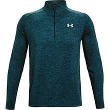 Load image into Gallery viewer, Under Armour Men’s Tech 2.0 ½ Zip Long Sleeve, Dark Cyan (463)/Mod Gray Small
