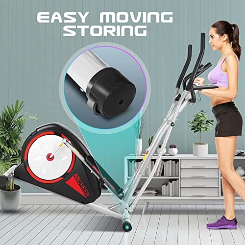 ANCHEER Elliptical Machine, Cross Trainer with Pulse Rate Grips