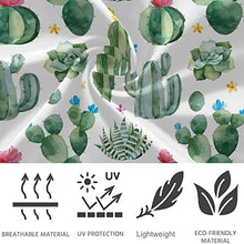 Load image into Gallery viewer, visesunny High Waist Yoga Pants with Pockets Green Watercolor Cactus Succulents and Multicolored Flower Buttery Soft Tummy Control Running Workout Pants 4 Way Stretch Pocket Leggings
