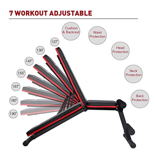 Pasyou adjustable weight bench full body workout sale