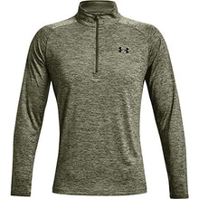 Load image into Gallery viewer, Under Armour Men’s Tech 2.0 ½ Zip Long Sleeve, Marine Od Green (390)/Black Small
