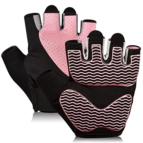 Sunnex Gym Gloves for Women, Workout Gloves Women, Fingerless Gloves for Weightlifting, Lightweight Breathable Fitness Gloves, Sports Gloves for Training Lifting Weight Cycling Climbing Rowing