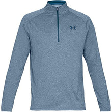 Load image into Gallery viewer, Under Armour Men’s Tech 2.0 ½ Zip Long Sleeve, Petrol Blue Light Heather (437)/Petrol Blue Small
