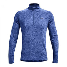 Load image into Gallery viewer, Under Armour Men&#39;s Tech 2.0 1/2 Zip-Up T-Shirt, Tech Blue (432)/Black, X-Small
