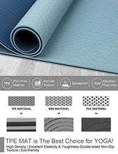 Load image into Gallery viewer, Yoga Mat with Strap, 1/3 Inch Extra Thick Yoga Mat Double-sided Non Slip, Professional TPE Yoga Mats for Women Men, Workout Mat for Yoga, Pilates and Floor Exercises
