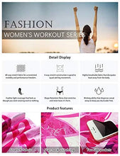 Load image into Gallery viewer, COOLOMG Women&#39;s Yoga Pants Printed Leggings Workout Running Tights with Side Pockets Pink S
