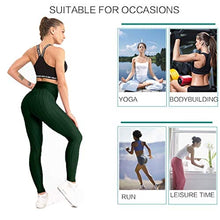 Load image into Gallery viewer, AIMILIA Butt Lifting Anti Cellulite Leggings for Women High Waisted Yoga Pants Workout Tummy Control Sport Tights Dark Green
