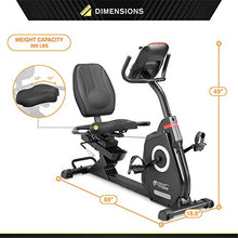 Load image into Gallery viewer, Circuit Fitness Recumbent Magnetic Exercise Bike with 15 Workout Programs, LCD and Heart Rate Monitor
