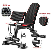 Load image into Gallery viewer, Adjustable Weight Bench - Utility Weight Benches for Full Body Workout, Foldable Flat/Incline/Decline Exercise Multi-Purpose Bench for Home Gym
