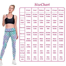 Load image into Gallery viewer, visesunny High Waist Yoga Pants with Pockets Beautiful Rainbow Mermaid Scale Buttery Soft Tummy Control Running Workout Pants 4 Way Stretch Pocket Leggings
