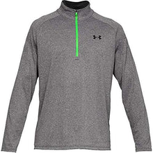 Load image into Gallery viewer, Under Armour Men’s Tech 2.0 ½ Zip Long Sleeve, Jet Gray Light Heather (010)/Black Small
