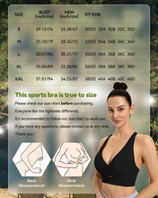Load image into Gallery viewer, SCOOPLOVER Sexy Racerback Sports Bras for Women, V-Neck Low Impact Padded Breathable Sports Bras Yoga Bras (S, All Black)
