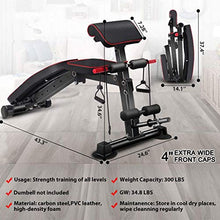 Load image into Gallery viewer, Adjustable Weight Bench - Utility Weight Benches for Full Body Workout, Foldable Flat/Incline/Decline Exercise Multi-Purpose Bench for Home Gym
