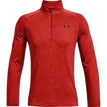 Load image into Gallery viewer, Under Armour Men’s Tech 2.0 ½ Zip Long Sleeve, Radiant Red (839)/Black Small
