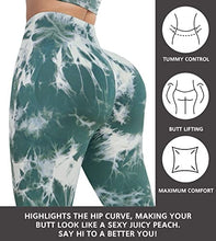 Load image into Gallery viewer, NORMOV Butt Lifting Workout Leggings for Women,Seamless High Waist Gym Yoga Pants Dye Green
