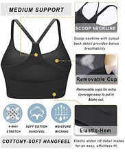 Load image into Gallery viewer, RUNNING GIRL Stappy Sports Bra for Women Sexy Open Back Medium Support Yoga Bra with Removable Cups(WX2311.Black.L)
