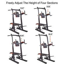 Load image into Gallery viewer, HARISON Multifunction Power Tower with Bench Pull up Bar dip station for Home Gym workout Strength Training Fitness Equipment
