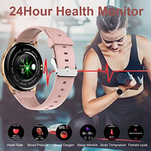 Load image into Gallery viewer, Smart Watch for Women Make Answer Call, Bluetooth Smartwatch Fitness Tracker with Heart Rate SpO2 Sleep Tracker,Calorie,Steps, Waterproof Fitness Watch Compatible Android iOS (Pink)
