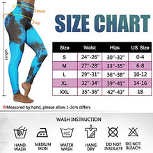 Load image into Gallery viewer, Murandick Textured Leggings for Women Scrunch High Waist Textured Yoga Workout Pants - Blue Pattern
