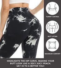 Load image into Gallery viewer, NORMOV Butt Lifting Workout Leggings for Women,Seamless High Waist Gym Yoga Pants Dye Black
