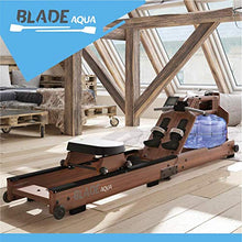 Load image into Gallery viewer, Bluefin Fitness Blade Aqua W-1 | Water Resistance Powered Rowing Machine | 100% Sustainable American Ashwood | Foldable Home Gym Equipment | LCD Console + Heart Rate Monitor | Kinomap App Integration
