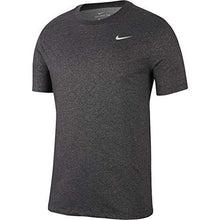 Load image into Gallery viewer, Nike Men&#39;s Dry Tee Drifit Cotton Crew Solid, Black/Heather/Mattelic Silver, Small
