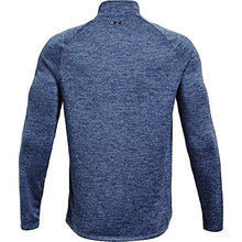 Load image into Gallery viewer, Under Armour Men’s Tech 2.0 ½ Zip Long Sleeve, Mineral Blue (470)/Black Small
