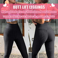 Load image into Gallery viewer, A AGROSTE Women&#39;s High Waist Yoga Pants Tummy Control Workout Ruched Butt Lifting Stretchy Leggings Textured Booty Tights
