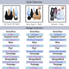 Load image into Gallery viewer, KINYAOYAO Women&#39;s Plus Size 3-Pack High Impact Seamless Racerback Padded Bra,Black,White,Grey,4X
