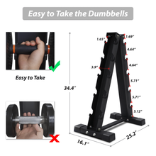 Load image into Gallery viewer, A-Frame Dumbbell Rack Stand Gym Weight Training - The Home Fitness Corp
