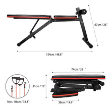 Load image into Gallery viewer, Adjustable Folding Weight Gym Bench - The Home Fitness Corp
