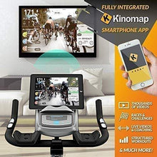 Load image into Gallery viewer, Bluefin Fitness TOUR SP Bike | Home Gym Equipment | Exercise Bike Machine | Kinomap | Live Video Streaming | Video Coaching &amp; Training | Bluetooth | Smartphone App | Black &amp; Grey Silver - The Home Fitness Corp

