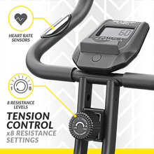 Load image into Gallery viewer, Bluefin Fitness Tour XP Exercise Bike | Home Gym Equipment | Heavy-Duty Steel Frame | Foldable Design | 8 x Resistance Levels | Heart Rate Sensors | Kinomap App Compatible | 5 Year Warranty | LCD - The Home Fitness Corp
