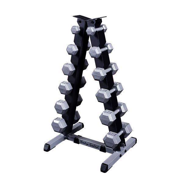 Body-Solid 5-30lb. Hex Dumbbell Package Solid Weight Set - The Home Fitness Corp