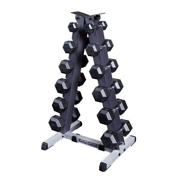 Body-Solid 5-30lb. Rubber Dumbbell Package Weight Sets - The Home Fitness Corp