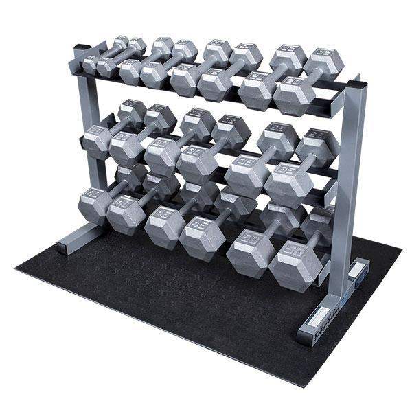 Body-Solid 5-50lb. Hex Dumbbell Package Solid Weight Set - The Home Fitness Corp