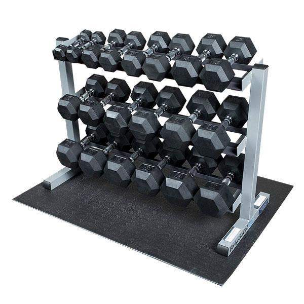 Body-Solid 5-50lb. Rubber Dumbbell Package Weight Sets - The Home Fitness Corp
